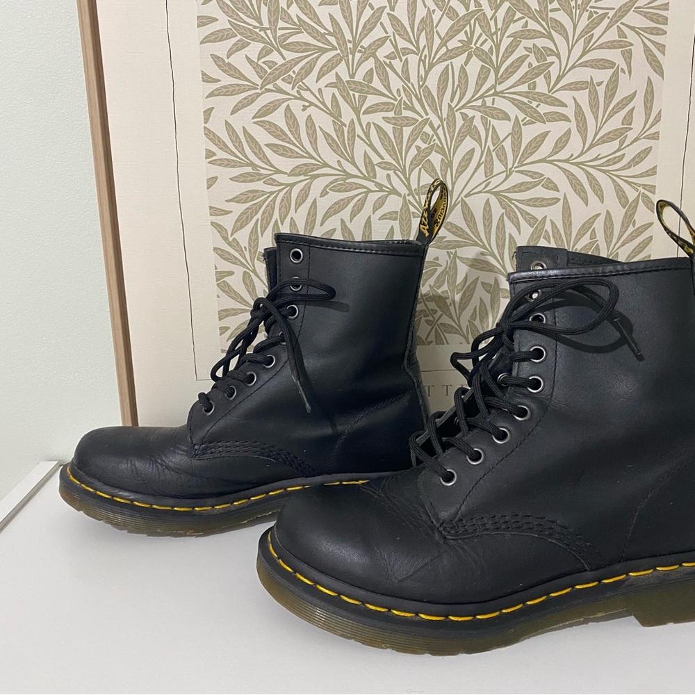 Doc Martin Black Leather Lace-Up Boots